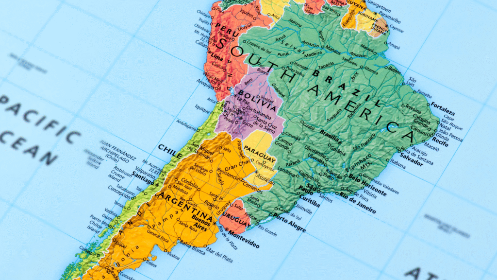 Map of South America